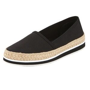Prada Black Espadrille Slip-On Shoes
